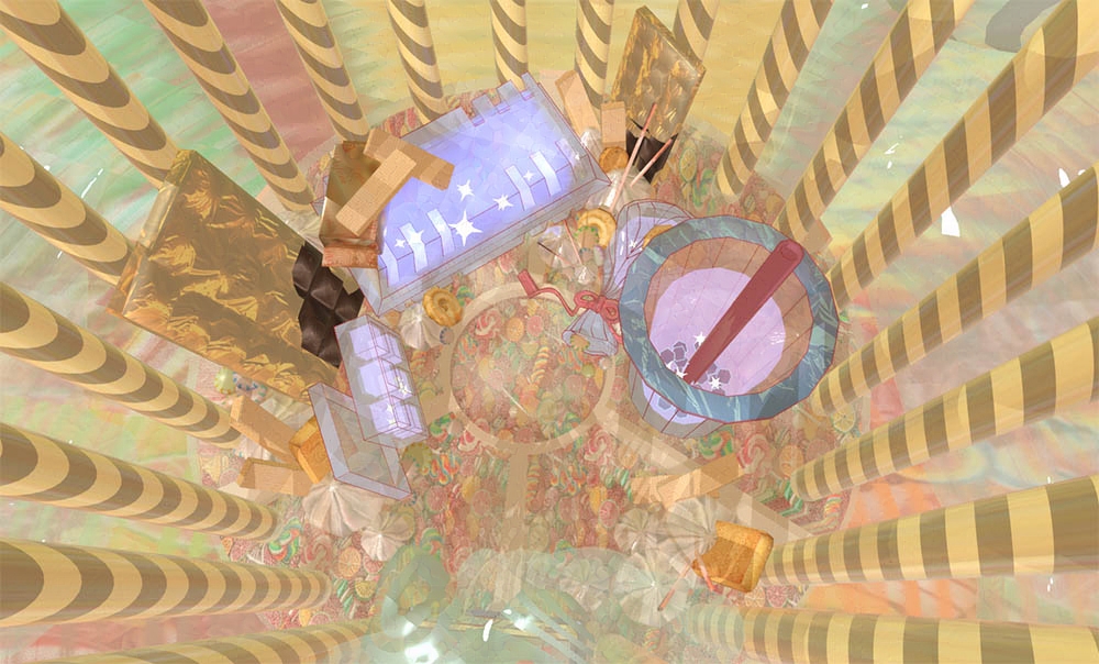 Cage interior, daytime.
